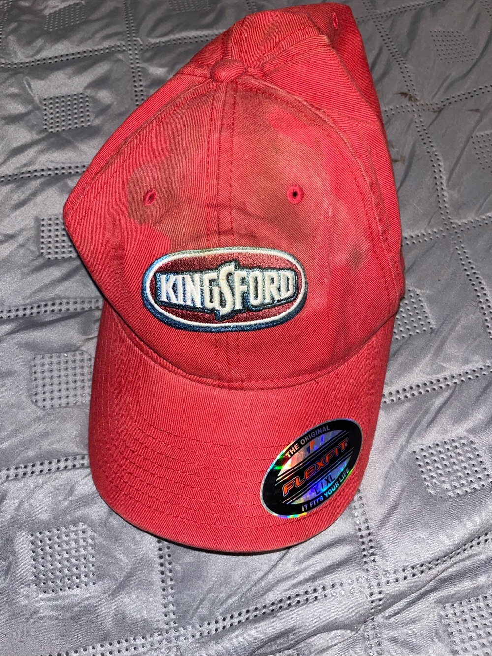 Kids Red Baseball Hat with Logo